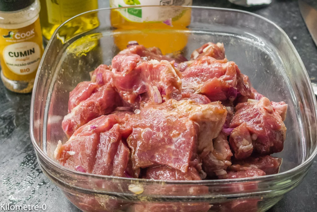 Colombo de porc aux aubergines et courgettes - Étape 2