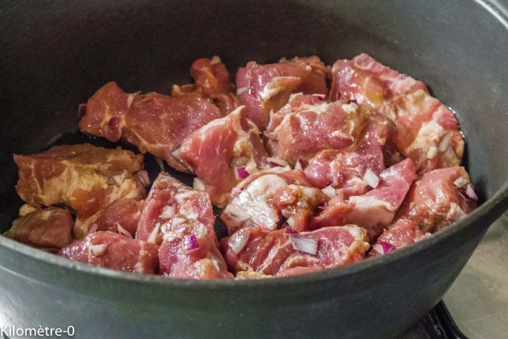 Colombo de porc aux aubergines et courgettes - Étape 3