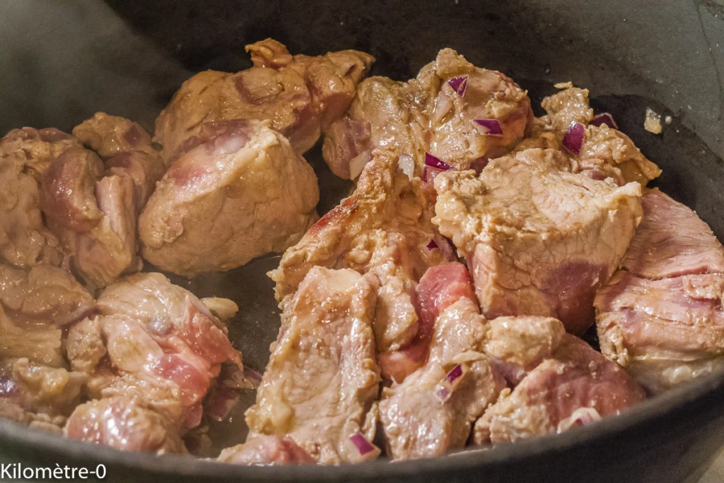 Colombo de porc aux aubergines et courgettes - Étape 4