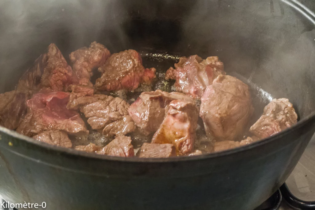 Tajine de bœuf aux poires et carottes - Étape 3