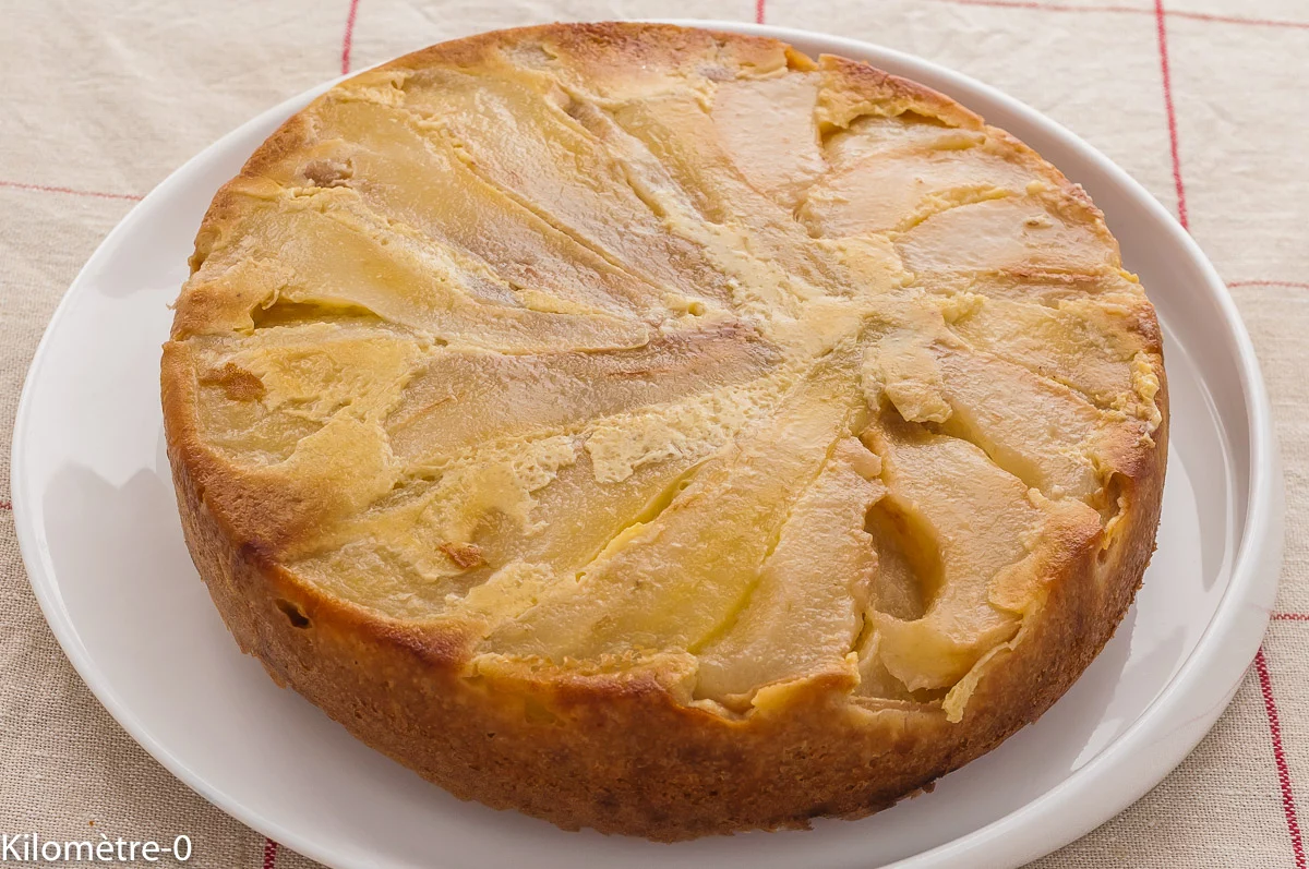 Photo de recette de dessert, gâteau, poires, noix de coco , facile, fruits, automne, hiver, bio, Kilomètre-0, blog de cuisine réalisée à partir de produits de saison et issus de circuits courts
