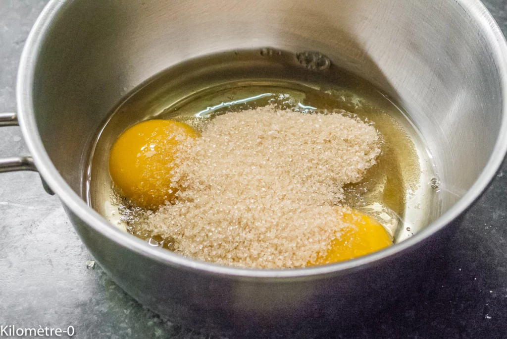 Tarte fondante à la crème, poires et chocolat - Étape 2