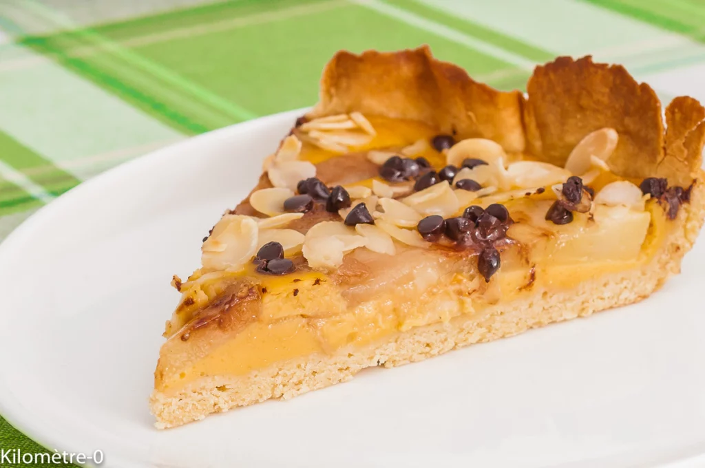 Tarte fondante à la crème, poires et chocolat - Étape 15