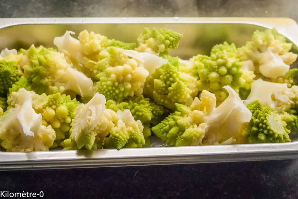 Chou romanesco aux oeufs et au chorizo - Étape 6