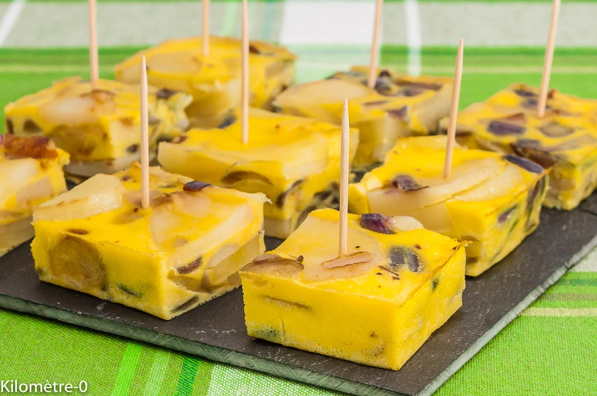 Photo de recette de tortilla, pommes de terre, oignons, cuisine espagnole, Espagne, cuisine du monde, facile, Kilomètre-0, blog de cuisine réalisée à partir de produits de saison et issus de circuits courts