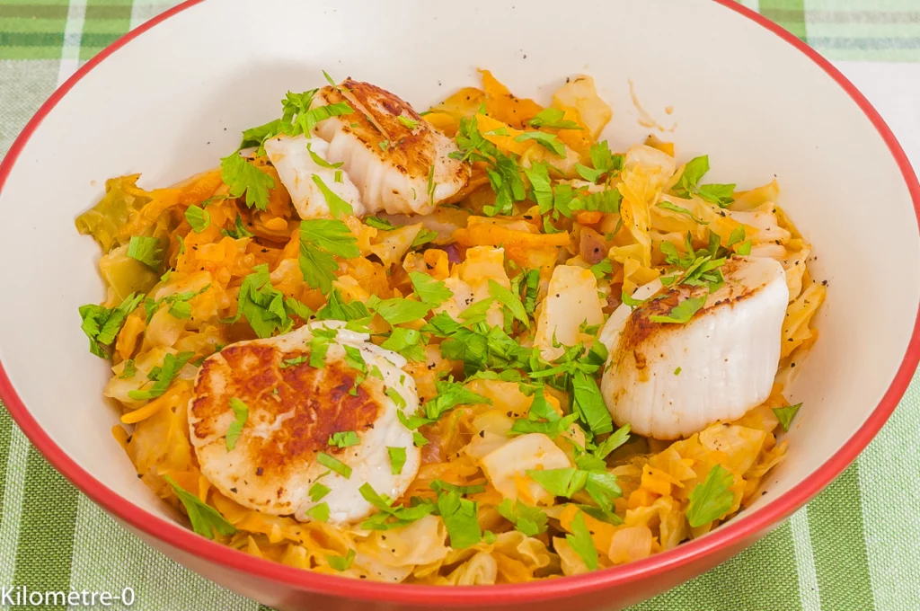 Saint jacques au chou blanc - Étape 13