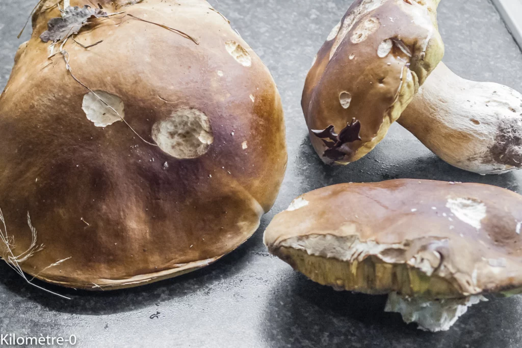 Poêlée de courgettes et cèpes aux crevettes. - Étape 2