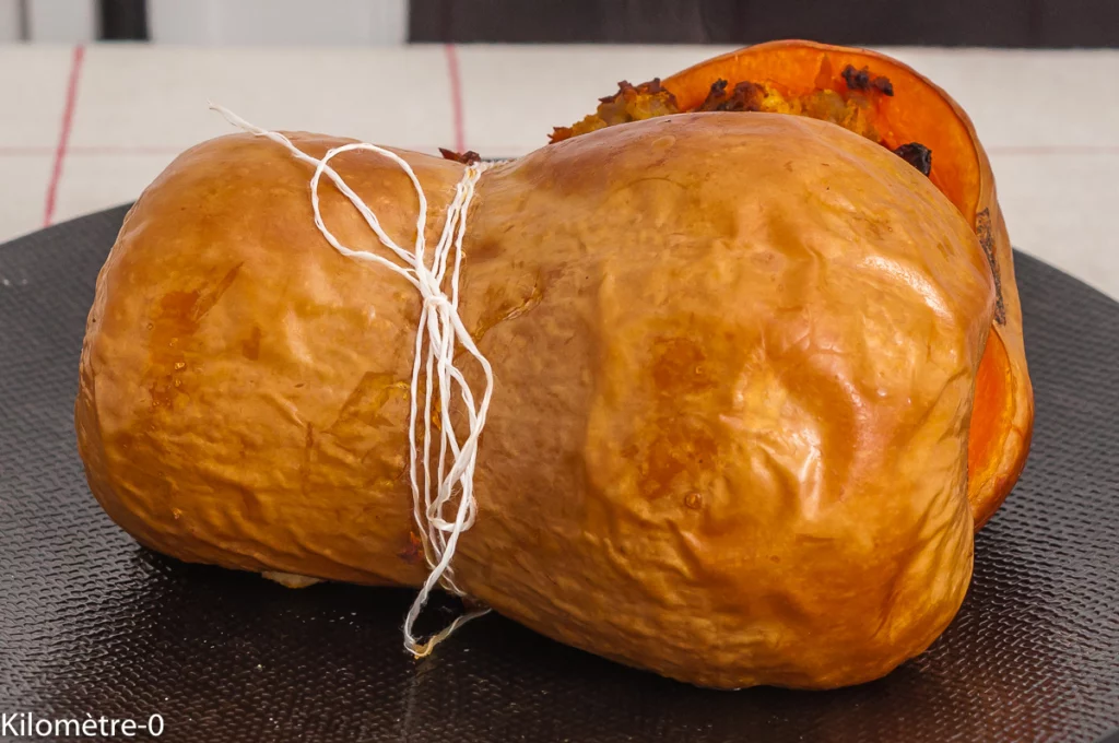 Butternut farcie aux saucisses et marrons - Étape 12