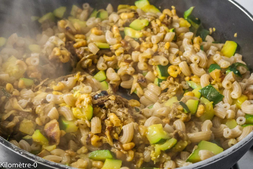 Poêlée de courgettes et cèpes aux crevettes. - Étape 9