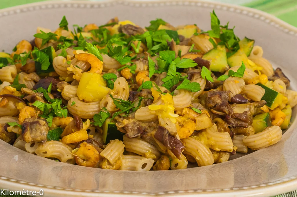 Poêlée de courgettes et cèpes aux crevettes. - Étape 10