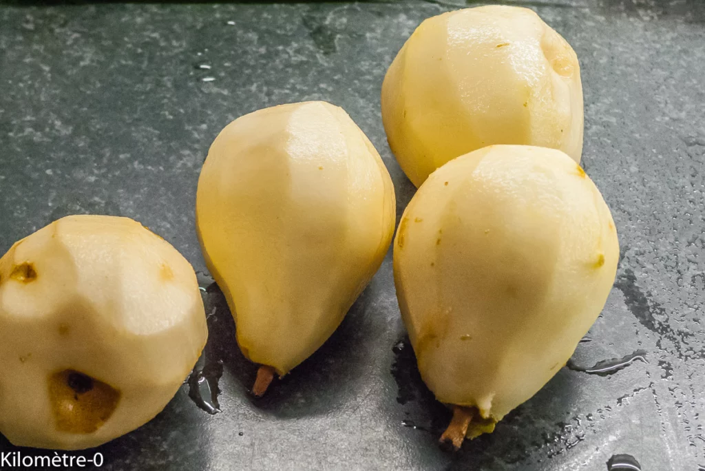 Tarte poires pistaches cerises - Étape 1