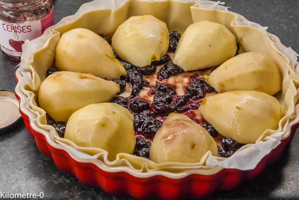 Tarte poires pistaches cerises - Étape 3