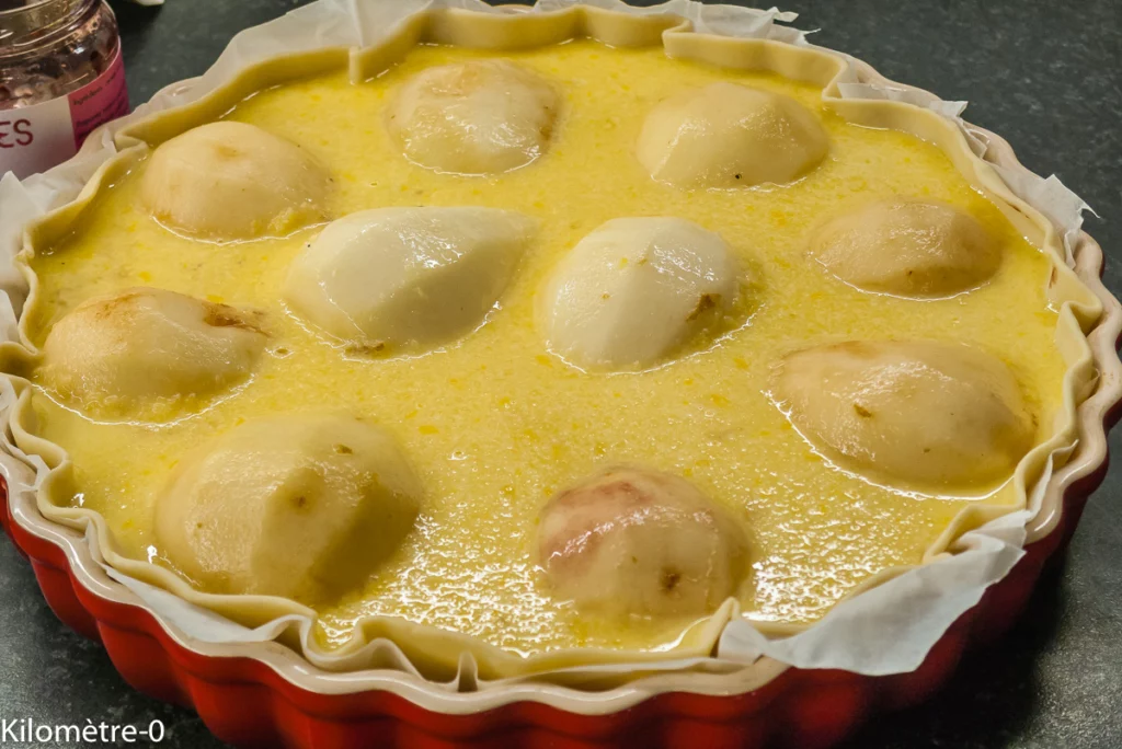 Tarte poires pistaches cerises - Étape 6