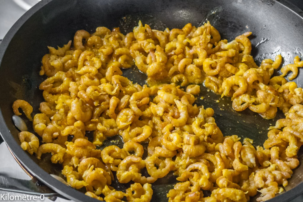 Chou romanesco aux crevettes - Étape 7