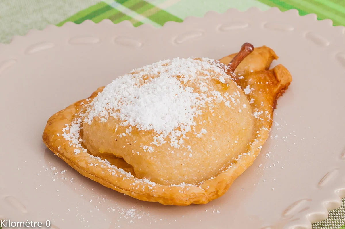 Photo de recette de poires, feuilletés, caramel, dessert facile, rapide, économique, bio, automne, hiver, fruits d'hiver, fruits d'automne, Kilomètre-0, blog de cuisine réalisée à partir de produits de saison et issus de circuits courts