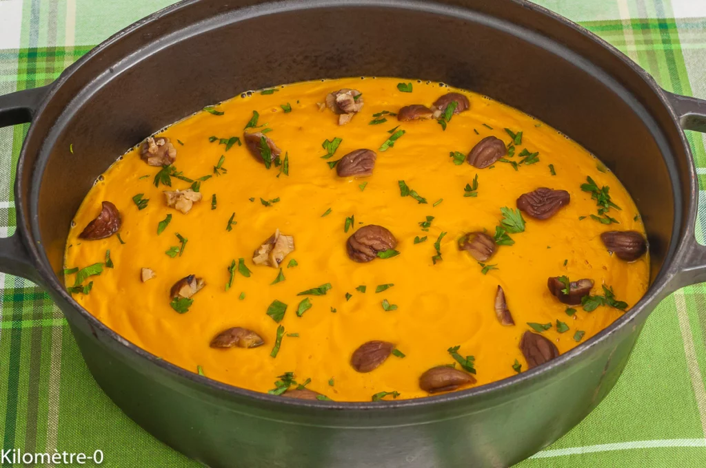 Soupe de potimarron aux châtaignes et lait de coco - Étape 6