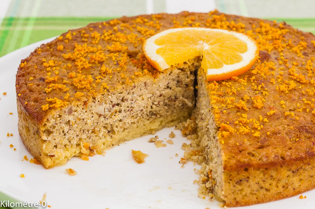 Photo de recette de dessert, gâteau, orange, farine de millet, automne, hiver, bio, facile, rapide, millet, Kilomètre-0, blog de cuisine réalisée à partir de produits de saison et issus de circuits courts