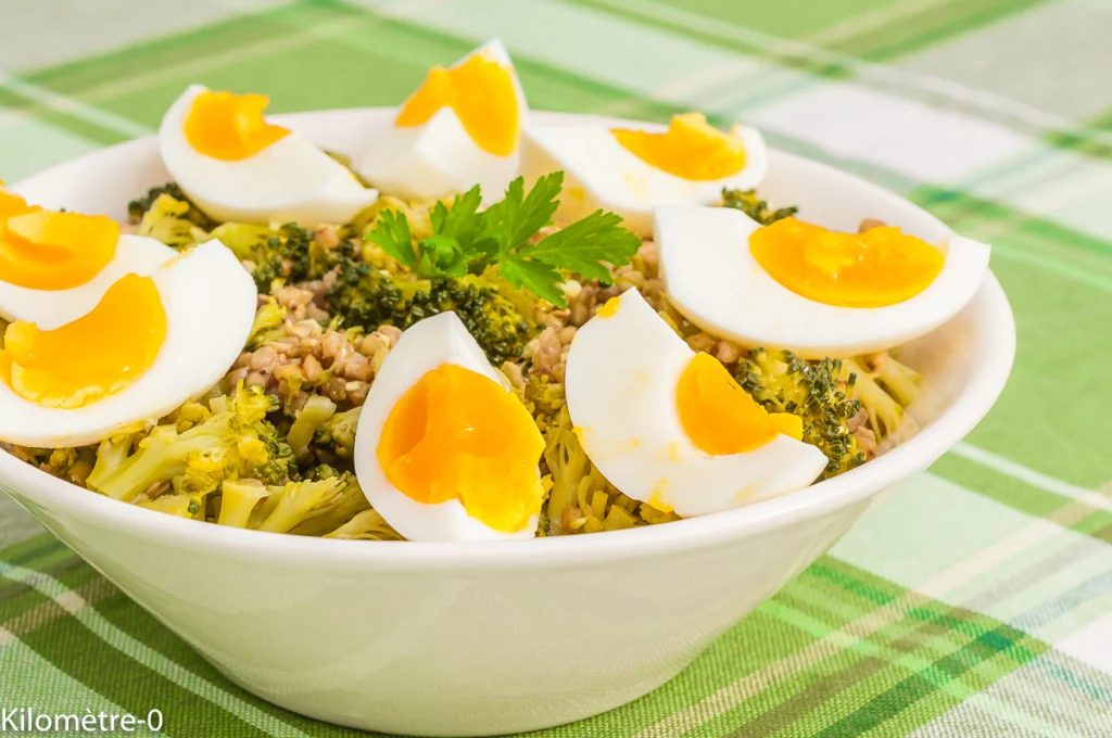 Salade de sarrasin au brocolis et œufs durs - Étape 7