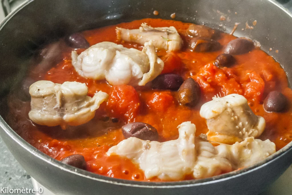 Lotte aux tomates et olives - Étape 3