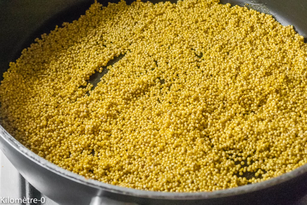 Pilaf de millet au potimarron, noix de cajou et grenade - Étape 4