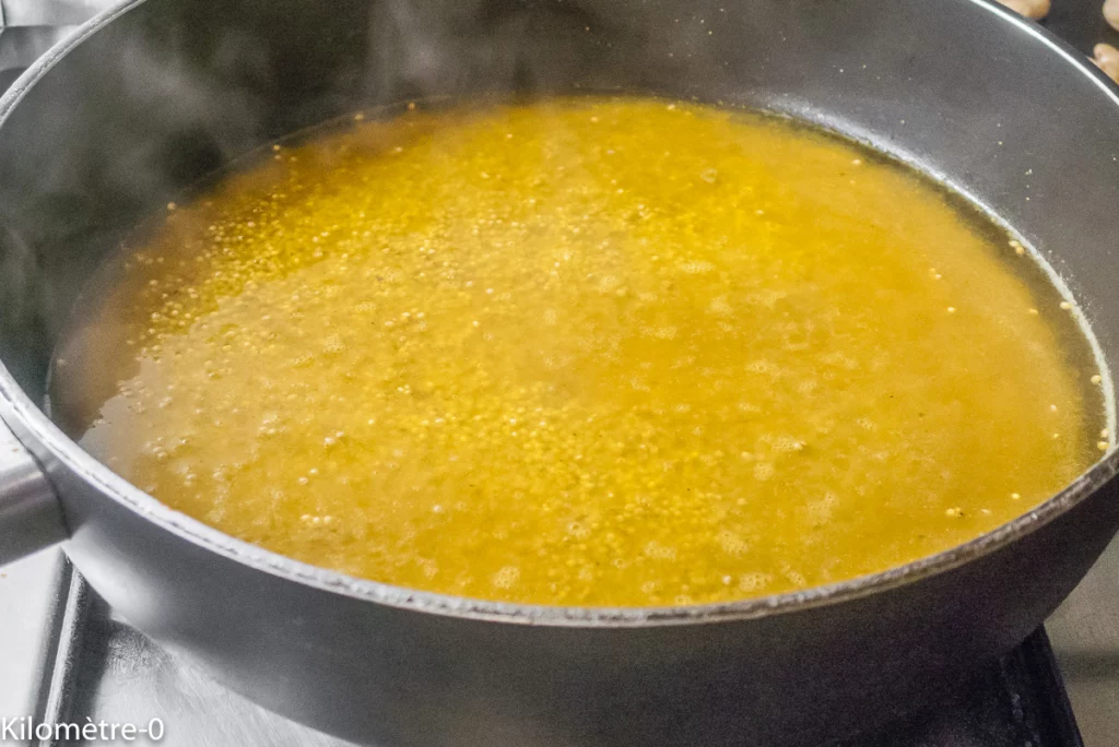 Pilaf de millet au potimarron, noix de cajou et grenade - Étape 5