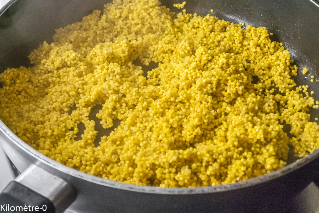 Pilaf de millet au potimarron, noix de cajou et grenade - Étape 7