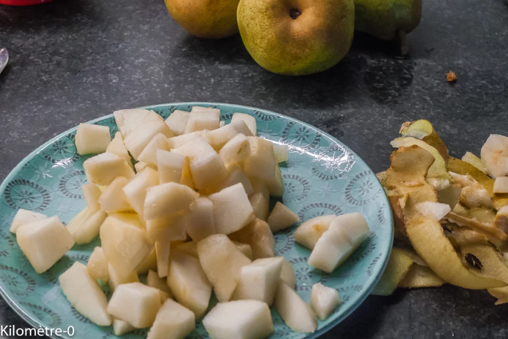Gâteau du matin au blé noir et aux poires - Étape 1