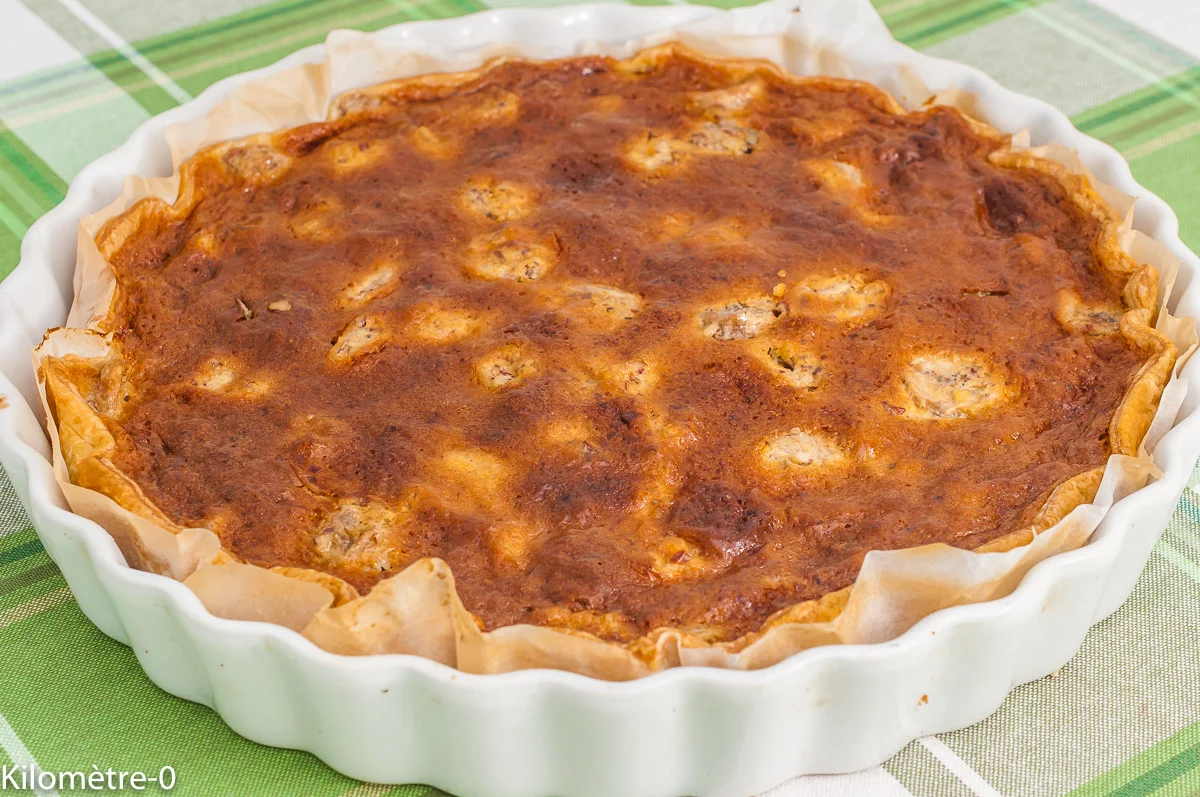 Photo de recette de tarte, dessert, bananes, spéculoos, hiver, fruits, facile, rapide, bio de Kilomètre-0, blog de cuisine réalisée à partir de produits de saison et issus de circuits courts