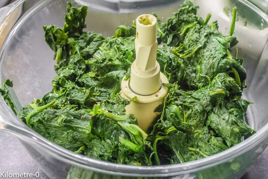 Omelette roulée aux épinards et à la fêta - Étape 3