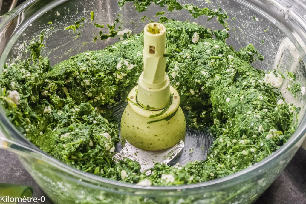 Omelette roulée aux épinards et à la fêta - Étape 5