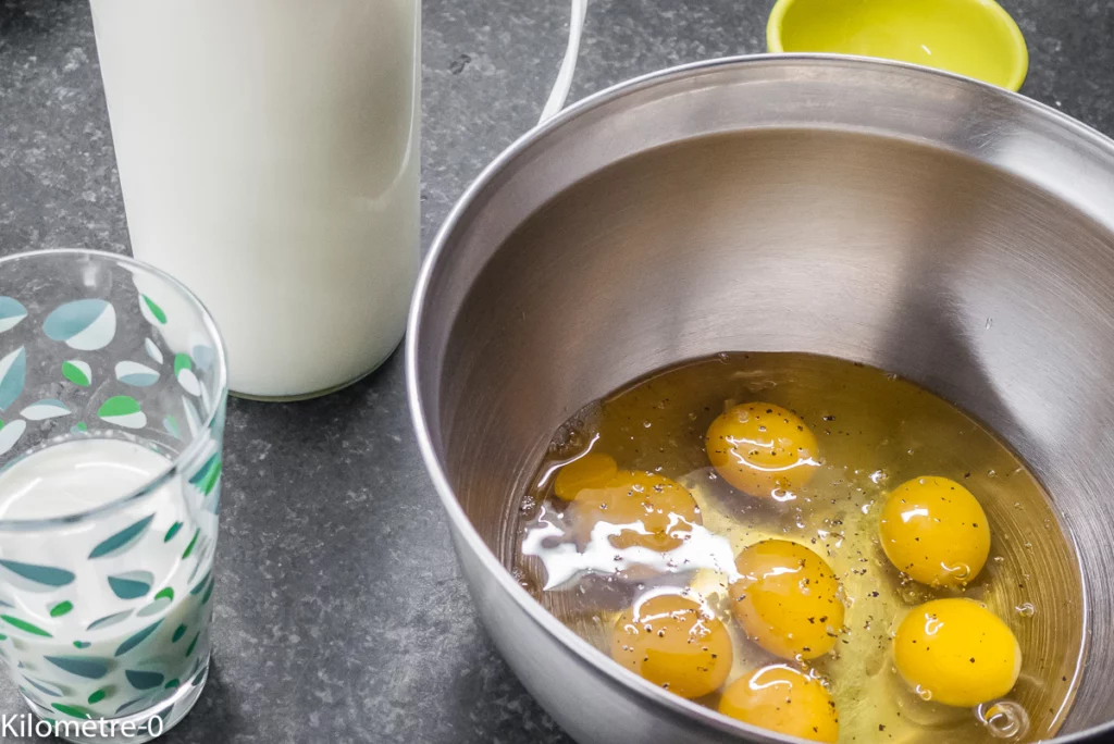 Omelette roulée aux épinards et à la fêta - Étape 6