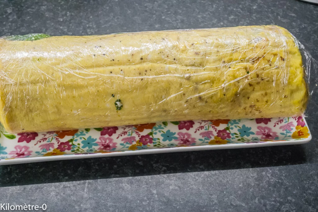 Omelette roulée aux épinards et à la fêta - Étape 12