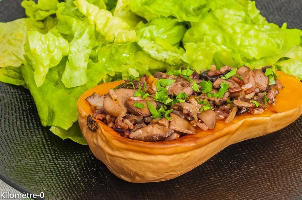 Butternut farcie au riz et aux cèpes - Étape 9
