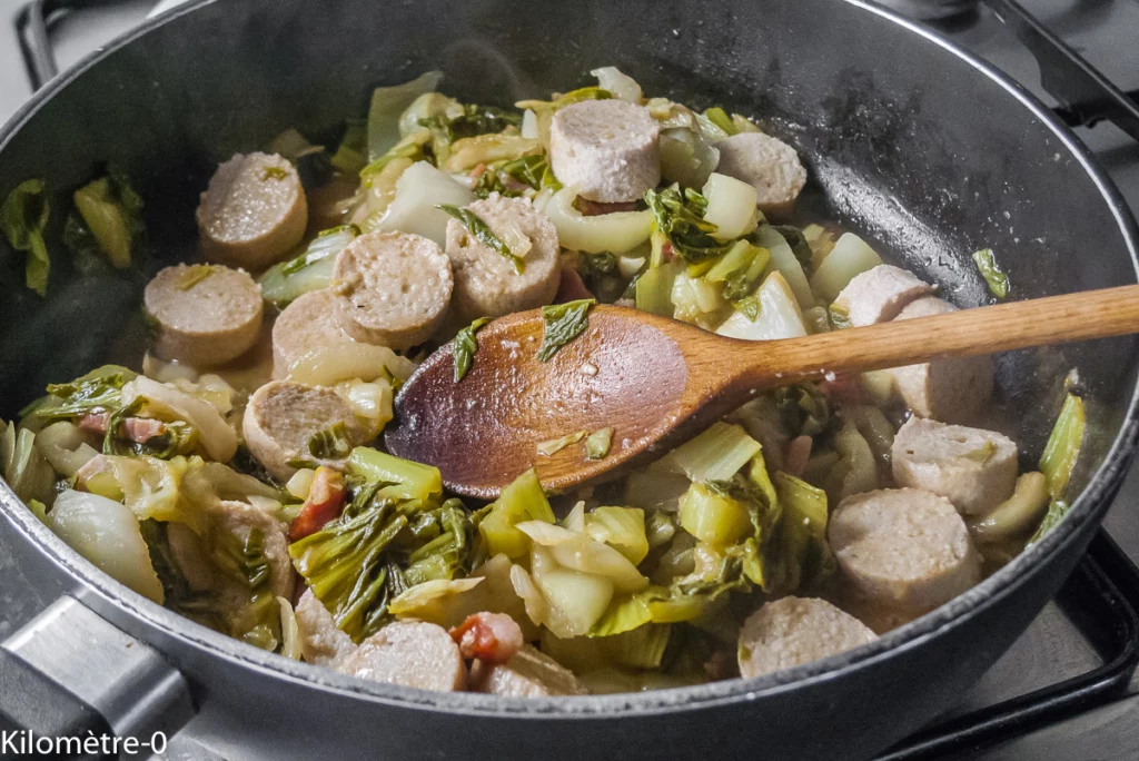 Boudins blancs au chou chinois - Étape 10