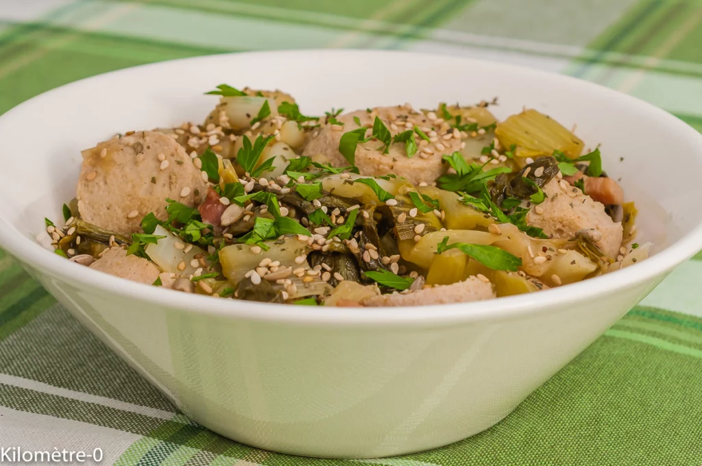 Boudins blancs au chou chinois - Étape 11