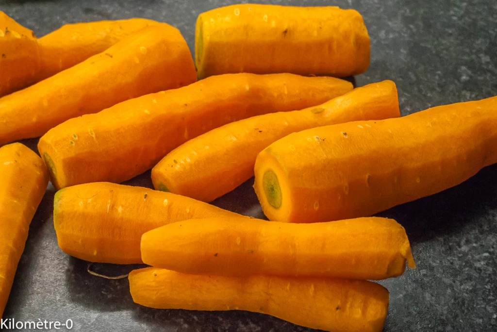 Salade de carottes cuites aux olives - Étape 1