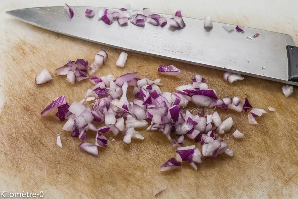 Salade de noix, olives et grenade - Étape 1