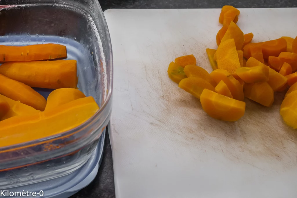 Salade de carottes cuites aux olives - Étape 4