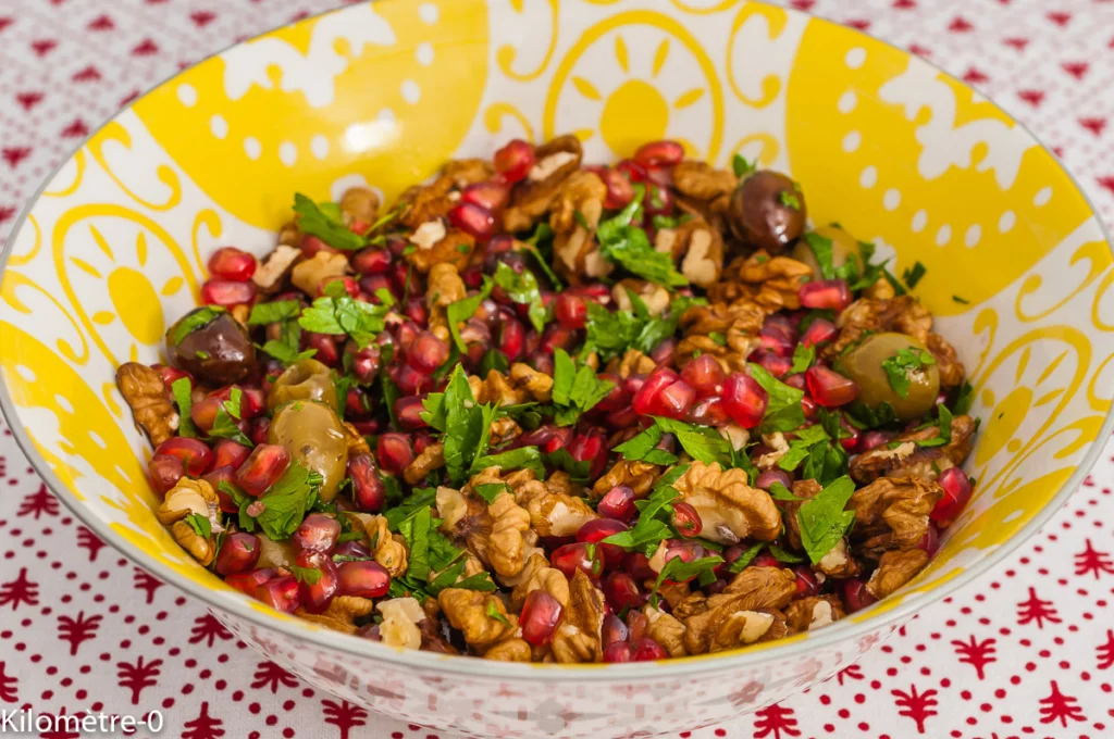 Salade de noix, olives et grenade - Étape 6