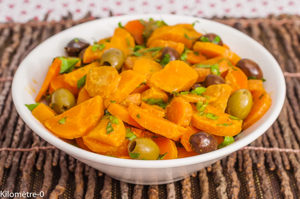 Salade de carottes cuites aux olives - Étape 7