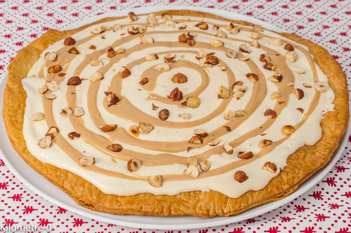 Photo de recette de dessert, facile, feuilleté,pâte à tartiner, crème, mascarpone, noisettes, gourmand, rapide, pâte feuilletée, Kilomètre-0, blog de cuisine réalisée à partir de produits de saison et issus de circuits courts