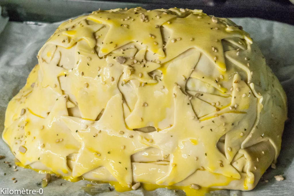 Wellington de courge butternut farcie aux marrons, noix et cranberries - Étape 16