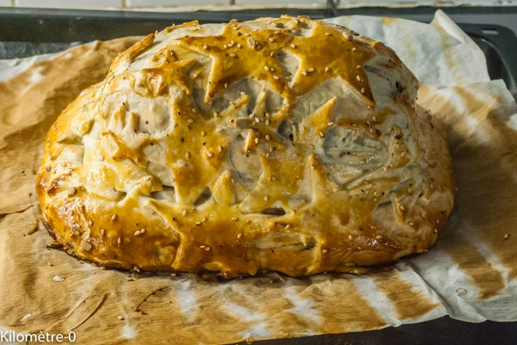 Wellington de courge butternut farcie aux marrons, noix et cranberries - Étape 17