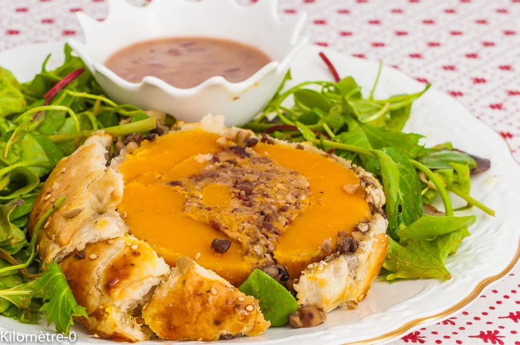 Wellington de courge butternut farcie aux marrons, noix et cranberries - Étape 21