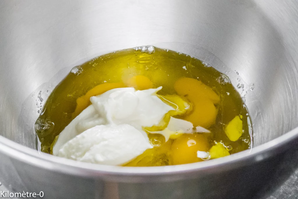 Cake au pesto - Étape 1