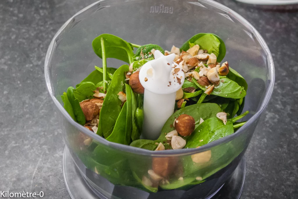 Bouchées de courge butternut, pesto aux noisettes - Étape 2