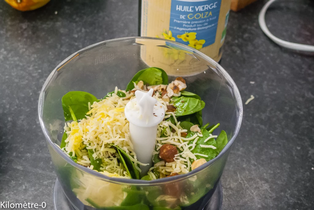 Bouchées de courge butternut, pesto aux noisettes - Étape 3