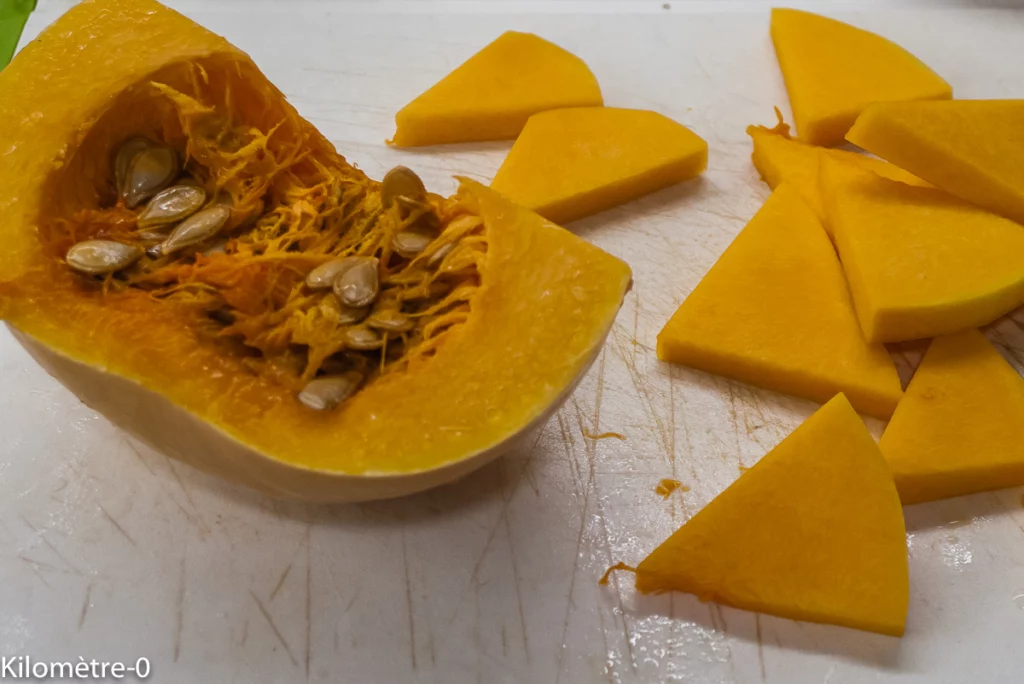 Bouchées de courge butternut, pesto aux noisettes - Étape 4