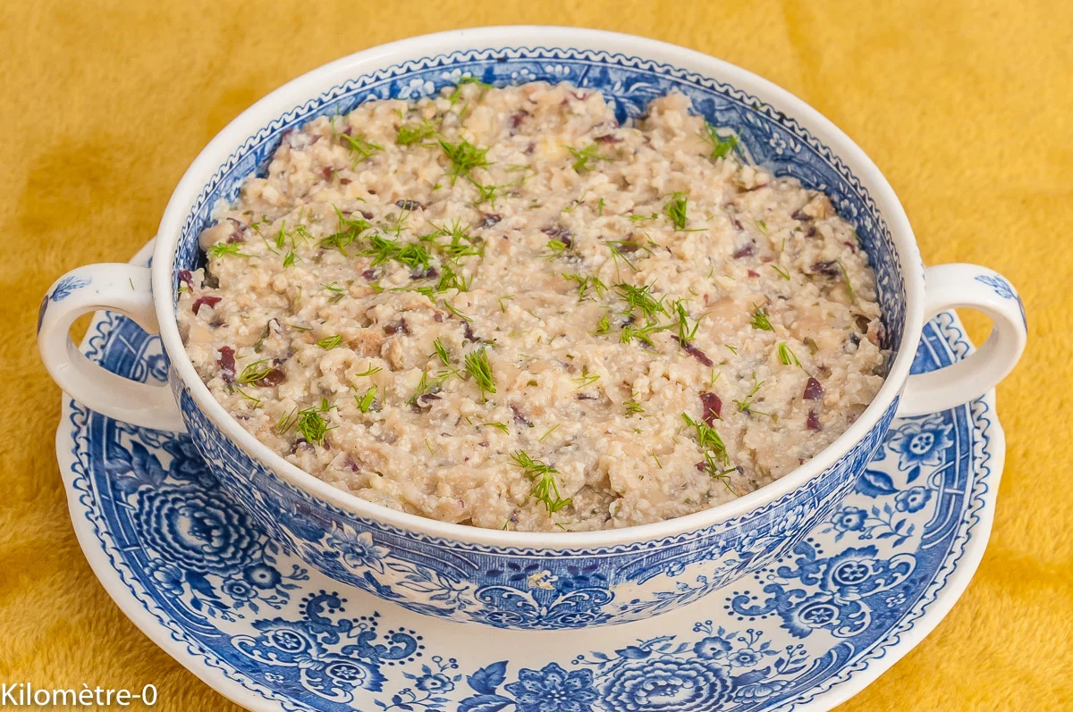 Photo de recette végan végétarienne, rillette, apéro, marine, facile, bio, tofu, haricots blancs, de Kilomètre-0, blog de cuisine réalisée à partir de produits de saison et issus de circuits courts