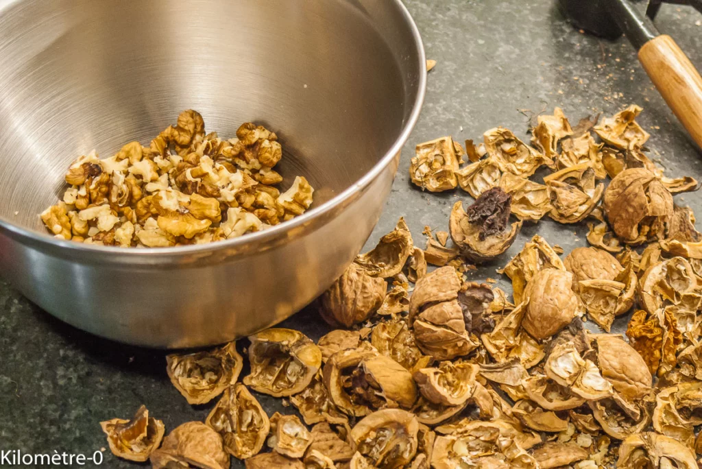 Gâteau du matin aux trois fruits secs - Étape 1